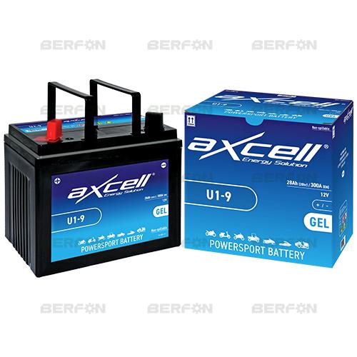 BATERIA AXCELL U1L-9: 12V-28,0A (195x125x176mm)